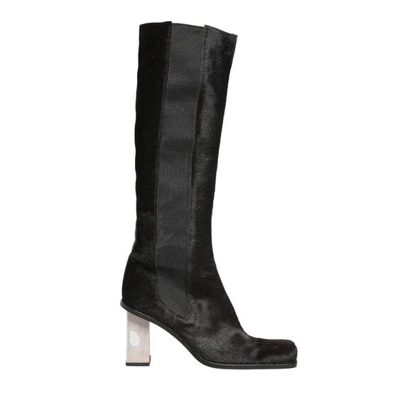 Dolce & Gabbana Shoes - Dolce & Gabbana Black Suede Leather Knee High Boots Women's Shoes